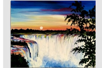 Paint Nite: Waterfalls and Sunset